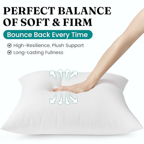 Oubonun 18x18 Waterproof Outdoor Throw Pillow Inserts Set of 4