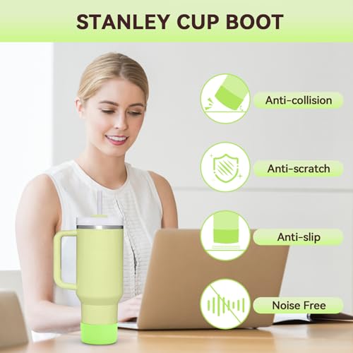 2PCS Silicone Boot Protector for Stanley Quencher - Light Green