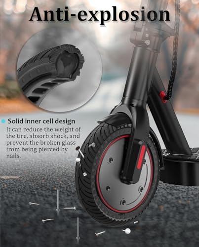 GYL 8.5 Inch Solid Tubeless Scooter Tire for Gotrax Hiboy - Black 1pcs