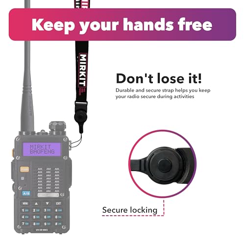Quick Release Ham Radio Neck Lanyard - Durable Nylon Walkie Talkie Strap
