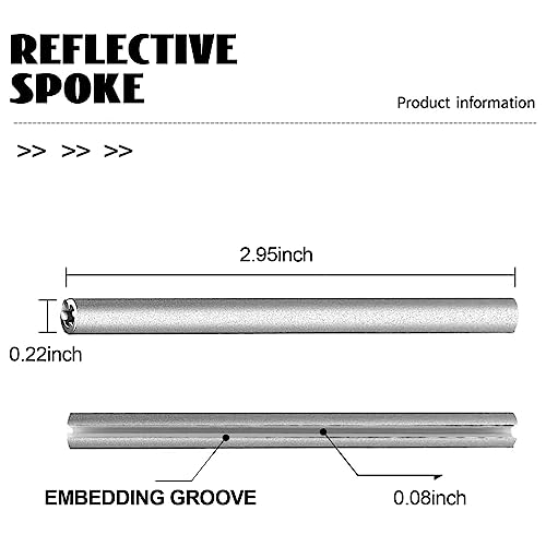 Bicycle Spoke Reflectors - 72 Pcs Silvery Reflective Strips for Night Safety