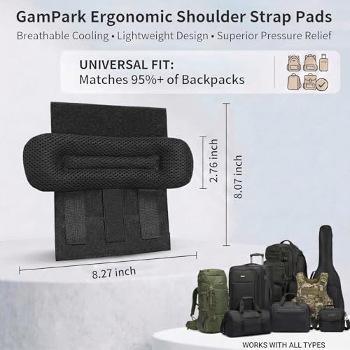 Tactical Shoulder Strap Pads - 2 Pack Soft Breathable Cushions