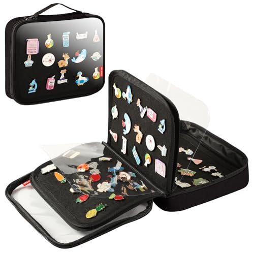 Pin Display Book for Collectors - 6-Page Travel Case for Pins
