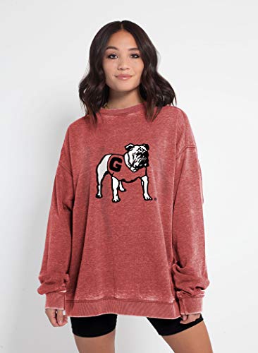 Georgia Bulldogs Women's Campus Pullover - Large - Cardinal