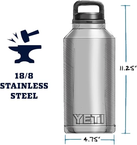 YETI Rambler 64 oz Water Bottle with Chug Cap - Royal Blue, Insulated Stainless Steel