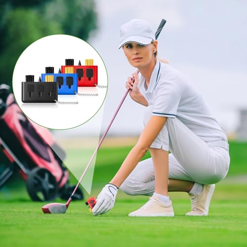 Nuanchu 10 Pcs Retractable Golf Club Brush 3-in-1 with Black, Red, Blue Variants