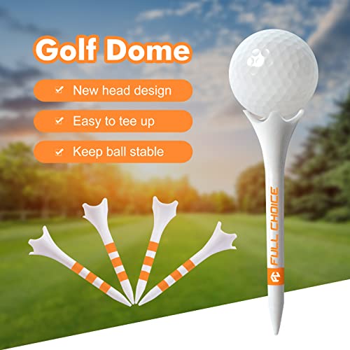 Plastic Golf Tees - 60 Pack, 2-3/4" Orange, Enhanced Durability