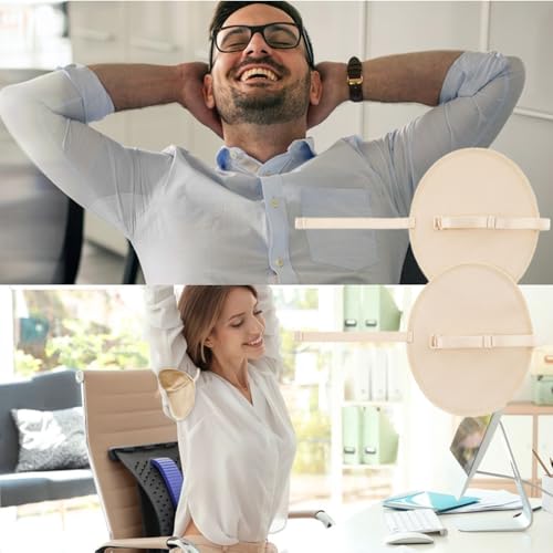 Reusable Armpit Sweat Pads - 2 Pairs, Adjustable & Breathable