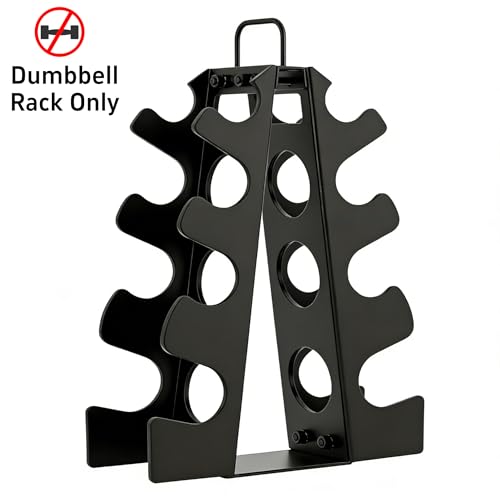 4-Tier Dumbbell Rack - Compact A-Frame Weight Stand for Home Gym