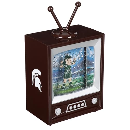 Michigan State University Snow Globe Lantern - Vintage TV Design