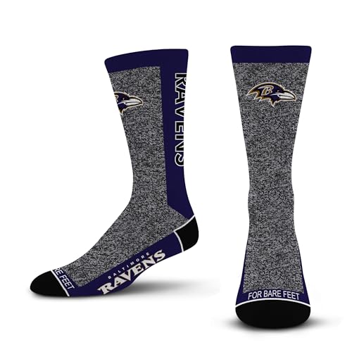 NFL Baltimore Ravens Marble MVP Crew Socks - Large
