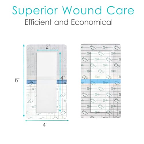 Hola Health Waterproof Shower Protector Bandage 4x6 Inch Pack of 14 for Thyroidectomy Recovery