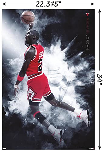 Michael Jordan Burst Wall Poster - Unframed 34" x 22.4"