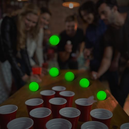 Glow in the Dark Table Tennis Balls - 12 Pack Green