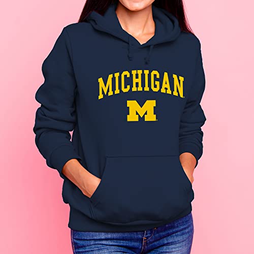 Michigan Wolverines Navy Arch Hoodie - X-Large