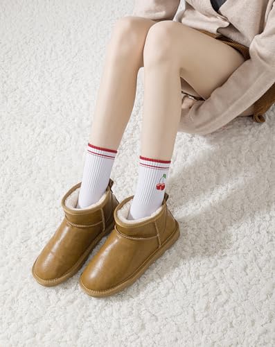 Yawlsow Pilates Grip Socks for Women, Cute Embroidered Yoga Grippy