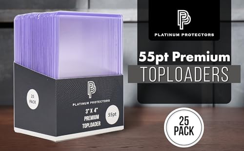Toploader Card Protectors - 55pt Thickness, 25 Count, Clear