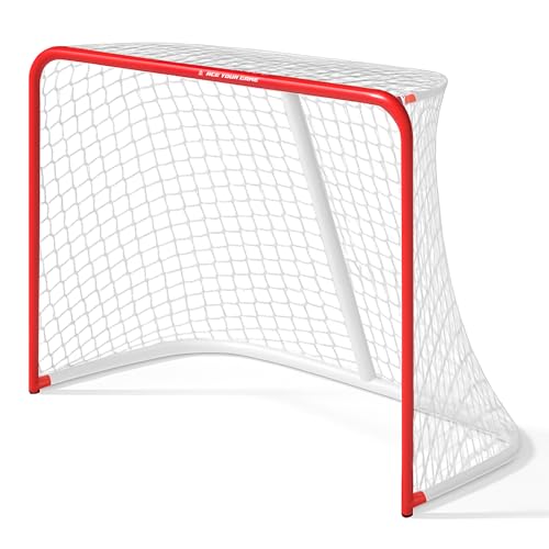 28" x 20" Steel Frame Hockey Goal - Compact Youth Practice Net