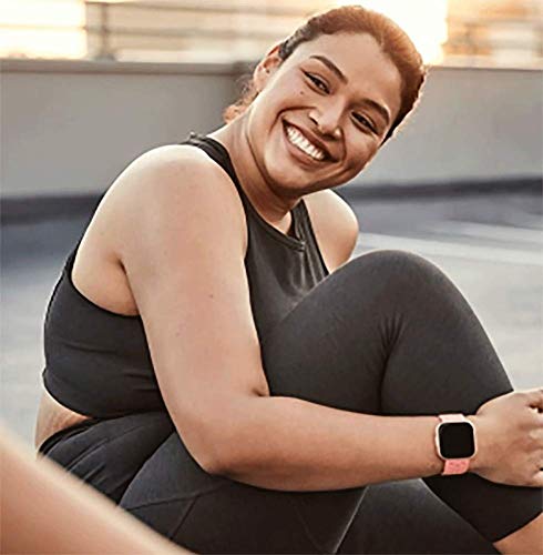 Silicone Replacement Bands for Fitbit Versa - Black, Large