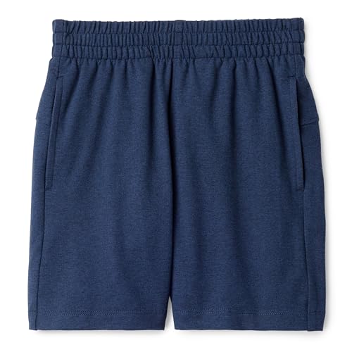 Boys' Supersoft Performance Knit Athletic Shorts - Space Dye Navy, Medium