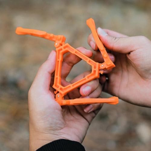 Foldable Camping Stove Tripod Bracket & Fuel Can Stabilizer