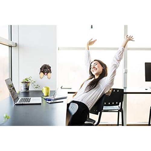 Winston & Bear 2 Pack German Shepherd 3D Dog Stickers - Realistic Vinyl Wall Decals for Home, Car & More - Black