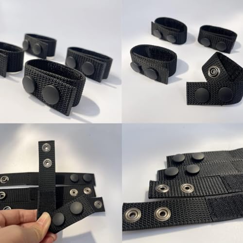 4 Pcs Nylon Duty Belt Keepers - Double Snap Tactical Belt Clips for 2-2.25"