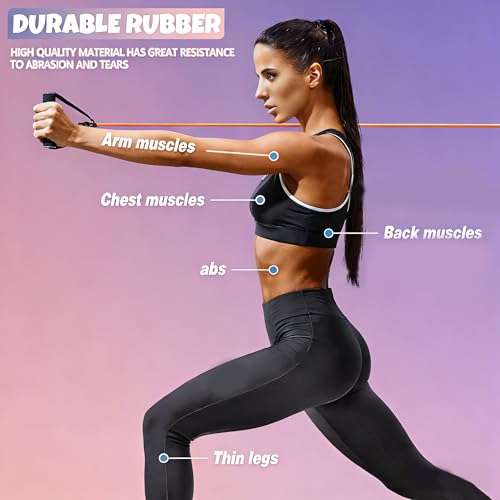 Resistance Bands with Handles & Door Anchor - 10-15lbs