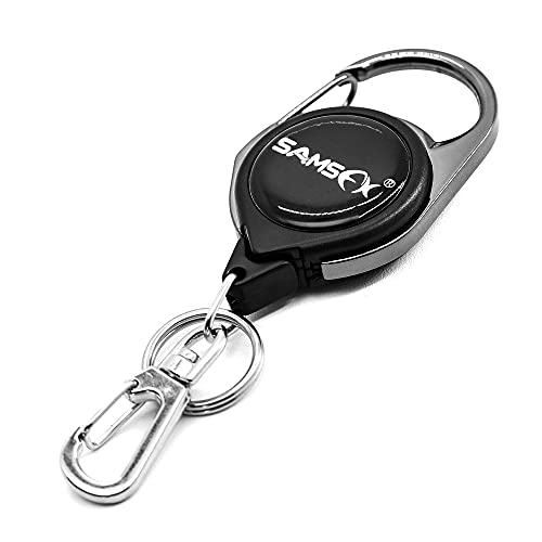 Fly Fishing Zinger Retractor Tool - Carabiner, 24" Cord, 3pcs