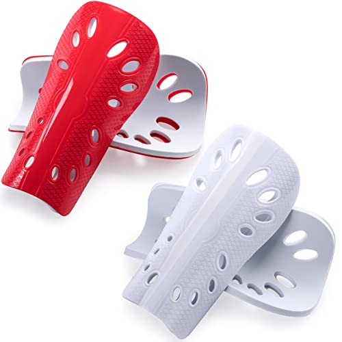 ANCIRS Youth Soccer Shin Guards 2 Pair with EVA Cushion, Breathable Shin Guard Sleeves