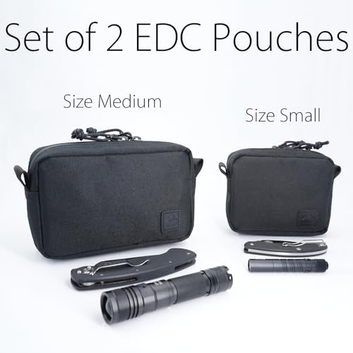 Diodrio 2-Pack Belt Pouches for Men & Women, Water-Resistant EDC Zipper Organizer