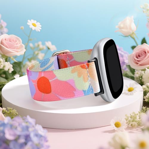 Stylish Stretchy Bands for Fitbit Versa 4/Sense 2 - Big Daisy