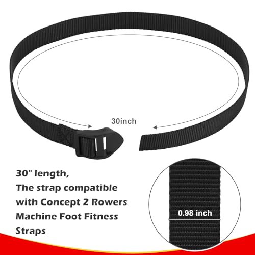 Rowing Machine Foot Straps Replacement for Concept 2 - 2 Pack