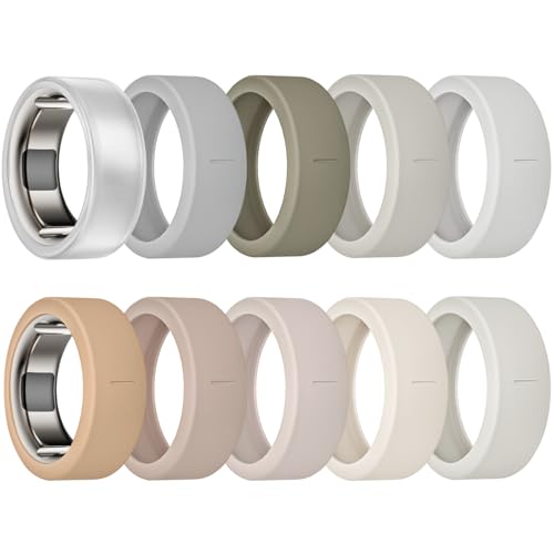 10 Pack Silicone Ring Cover for Oura Ring Gen 3 & 4 - Size S