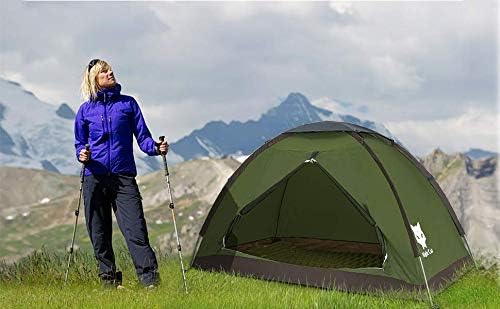 Night Cat Army Green Single Person Backpacking Tent 7x3.8ft Waterproof Lightweight