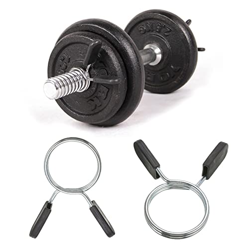 2-Inch Olympic Barbell Clamps - Secure Weight Lifting Collars, 2 Pack