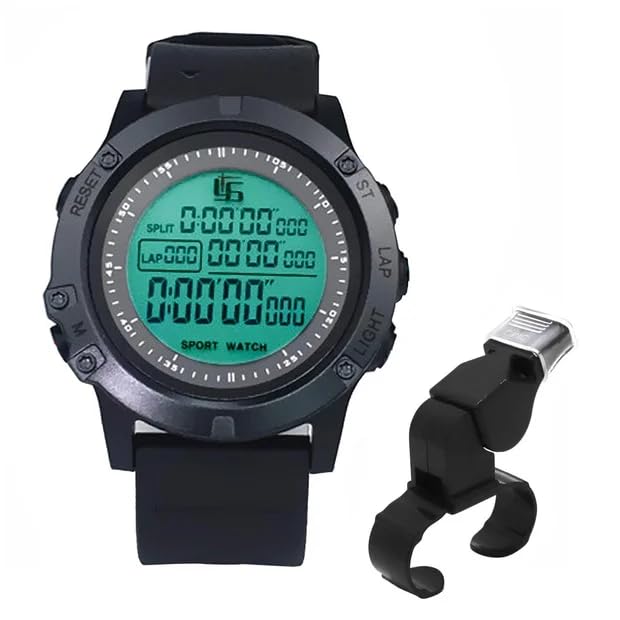 Men Waterproof Digital Sports Watch with Stopwatch & Referee Timer