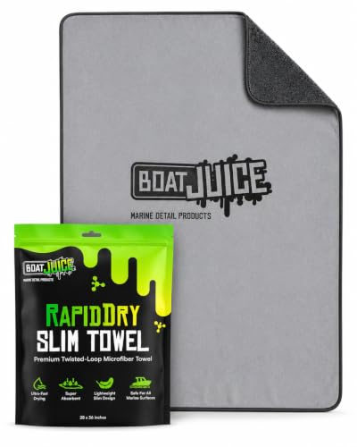 Boat Juice Rapid Dry Microfiber Towels – 28x36 Inch Water-Absorbing Marine Drying Towel