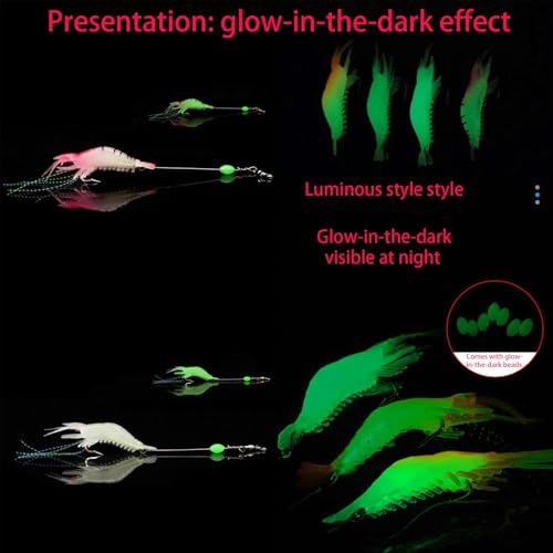 7-Piece Soft Luminous Shrimp Fishing Lure Set - Premium Quality