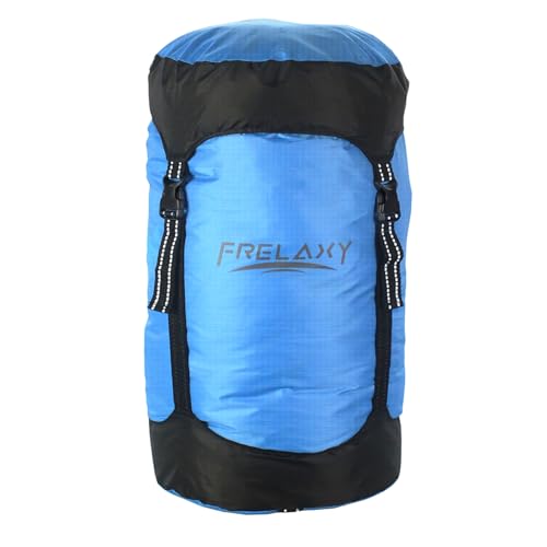 Frelaxy Compression Sack Blue Medium – 40% More Space for Sleeping Bags