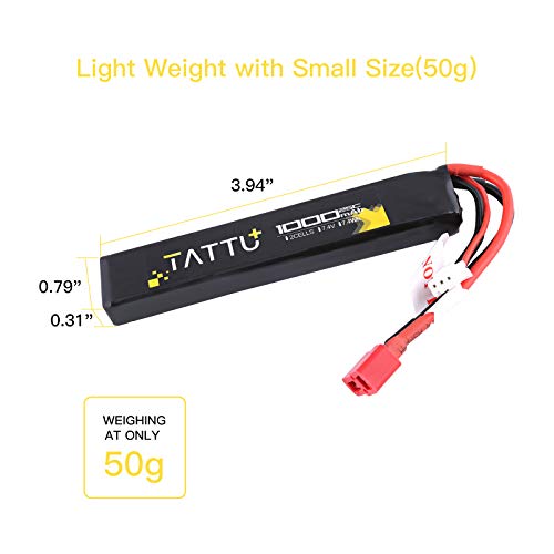 Airsoft LiPO Battery Pack - 1000mAh 25C 2S with T Connector