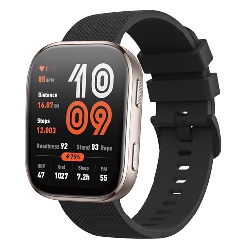 Silicone Watch Band for Amazfit Bip 6 / Bip 5 / GTR 4 - Black