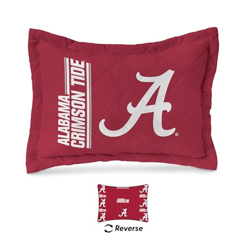 Alabama Crimson Tide NCAA Quilted Throw Blanket Set 60 x 80 in - Official Fan Decor