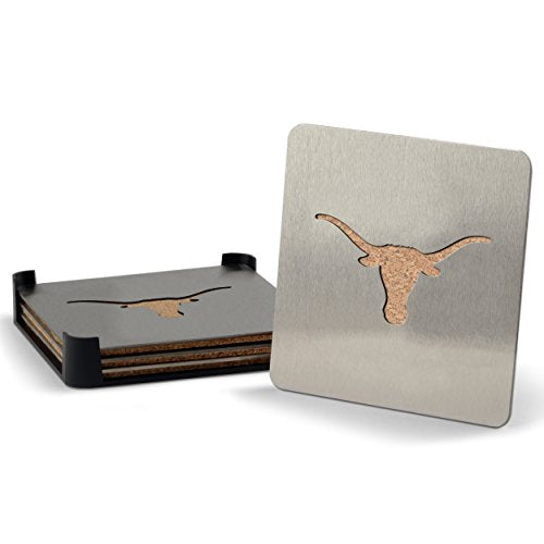 4-Piece NCAA Coaster Set with Laser-Cut Design