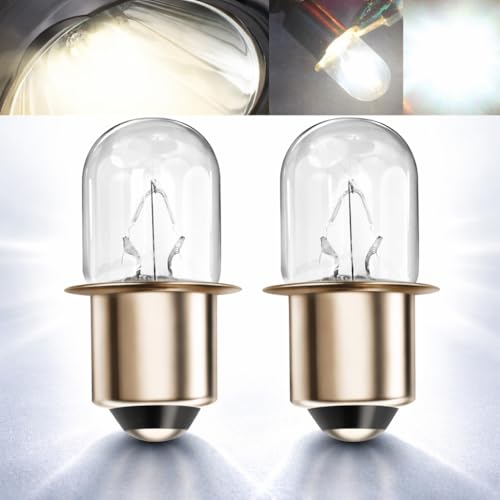 Flashlight Bulbs Replacement S6 Shape P13.5S Base - 2 Pack