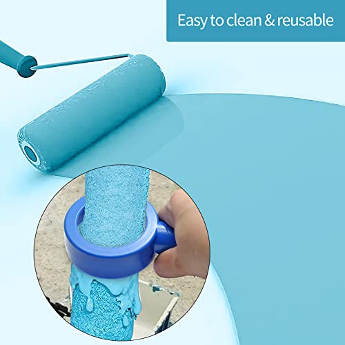 Paint Roller Cleaner, Paint Removal Scraping Paint Roller Cleaning Tool, Fits Most Paint Rollers, Blue, 2 Pcs