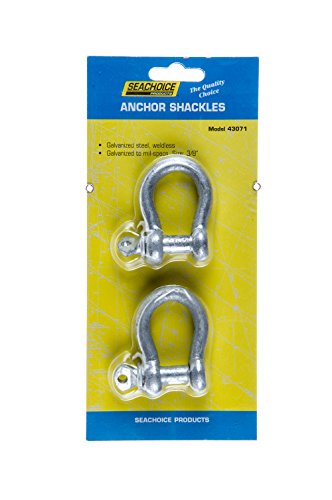 Galvanized Anchor Shackle - 3/8 In. Screw Pin Design