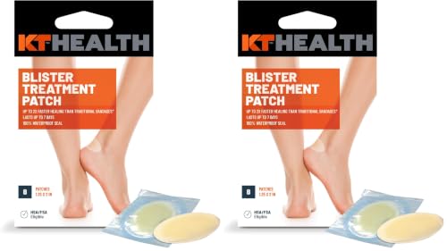 KT Health Waterproof Hydrocolloid Blister Bandages Beige 8 Pack (2 Packs)