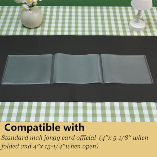 Standard Mahjong Card Covers - Waterproof Plastic Sleeves - 1 Pack