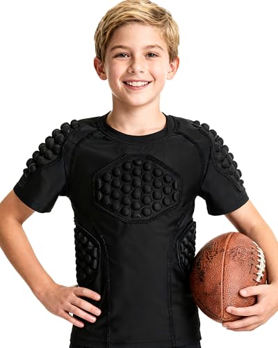 Youth Boys Impact-Resistant Football Rib Protector Chest Guard for Sports